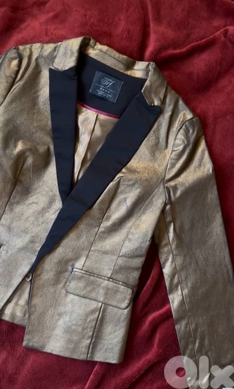 ZARA GOLD BLAZER NEW IN TAG 4