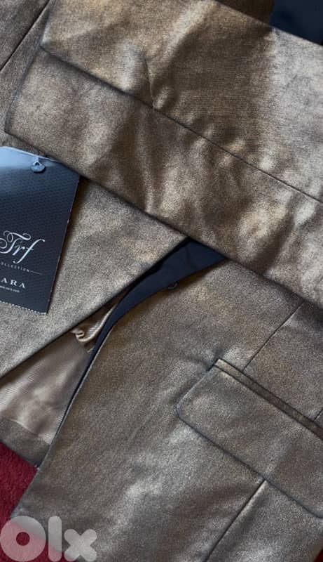 ZARA GOLD BLAZER NEW IN TAG 6