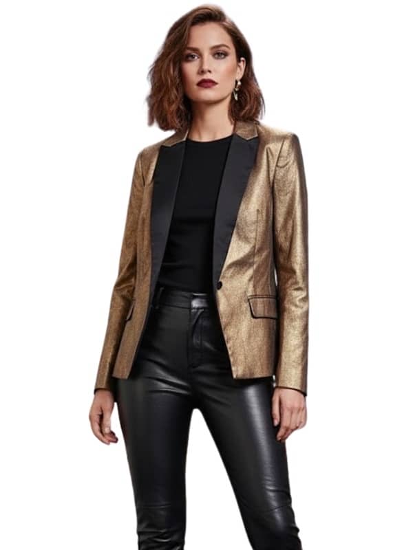ZARA GOLD BLAZER NEW IN TAG 9