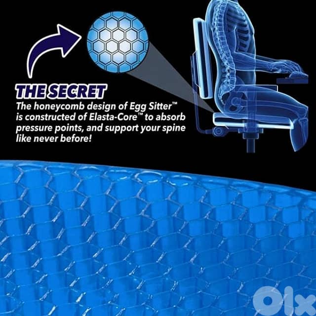 Egg Sitter Seat Cushion, Back Relief Polymer Pad for Car & Office 7