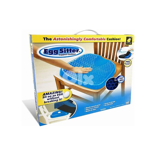 Egg Sitter Seat Cushion, Back Relief Polymer Pad for Car & Office 12