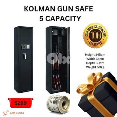 Kolman Gun Safe Box 5,10 & 18 Capacity