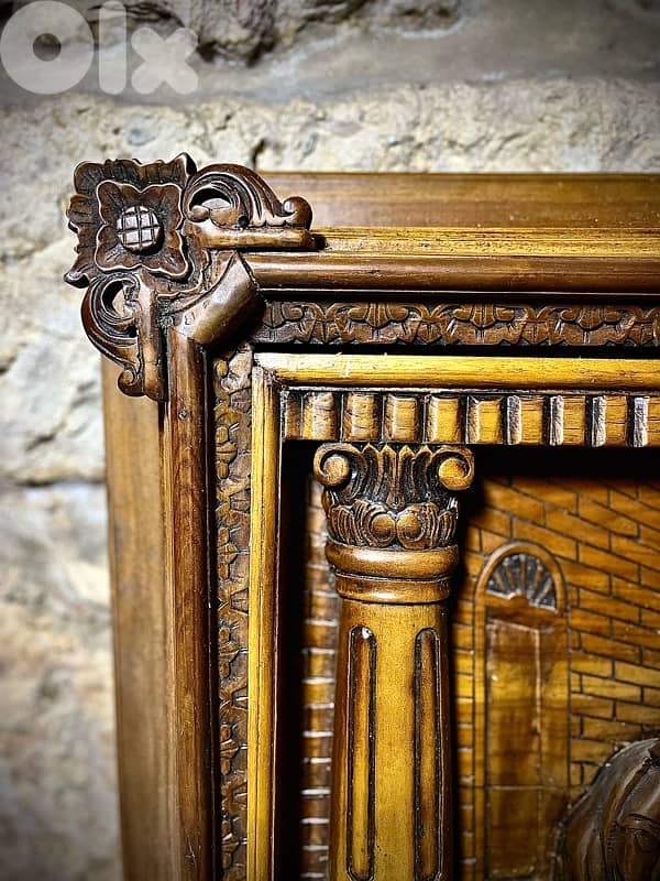 1960s - 3D Vintage Handcarved Wood Wall Panel 3