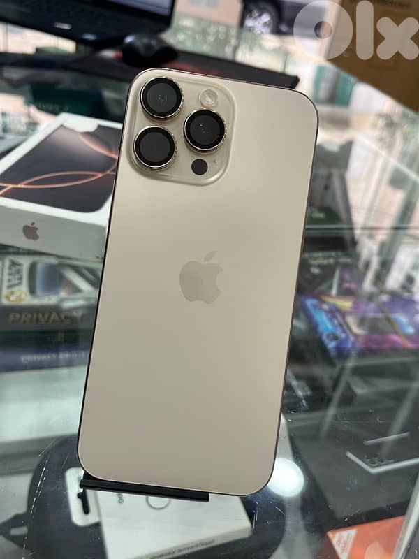 iphone 16 pro max 256gb Desert battery 97% apple warranty ktir ndif 2