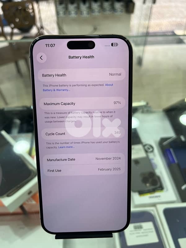 iphone 16 pro max 256gb Desert battery 97% apple warranty ktir ndif 9