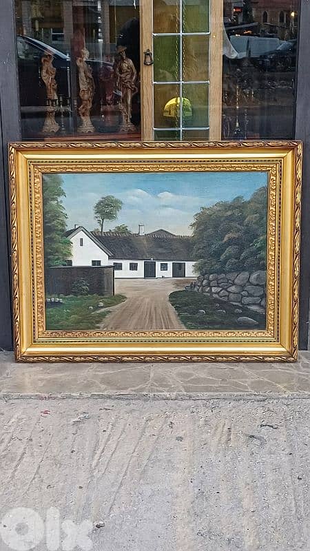 لوحة رسم زيتي اوروبية 1