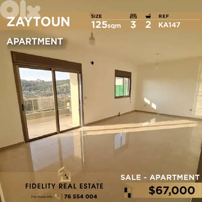 Apartment for sale in Zaytoun KA147 شقة للبيع في الزيتون
