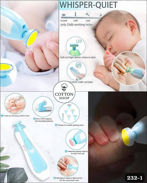 Electric Baby Nail Trimmer For Newborns 3
