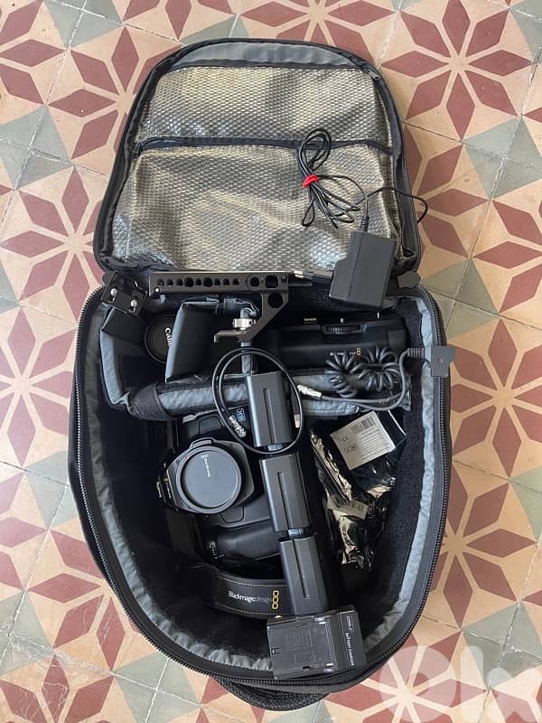 Blackmagic 6K Pro EF mount. Fully rigged + Tarmac camera bag 4