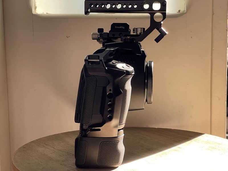 Blackmagic 6K Pro EF mount. Fully rigged + Tarmac camera bag 2