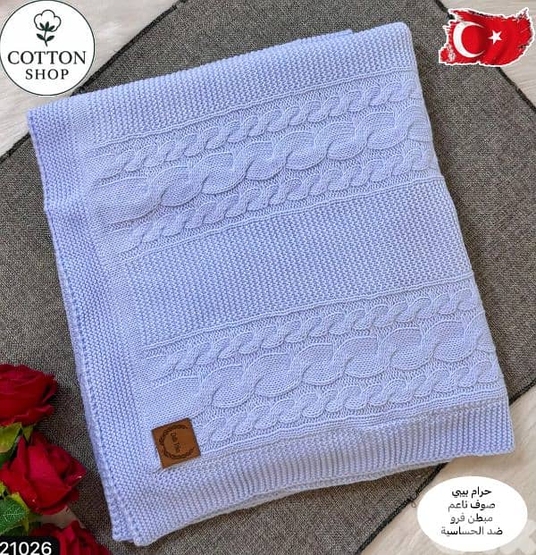 Wool Blanket Lined With Soft Faux Fur 1