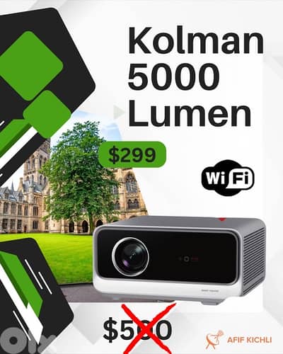 Kolman LED Projector-5000 Lumens New