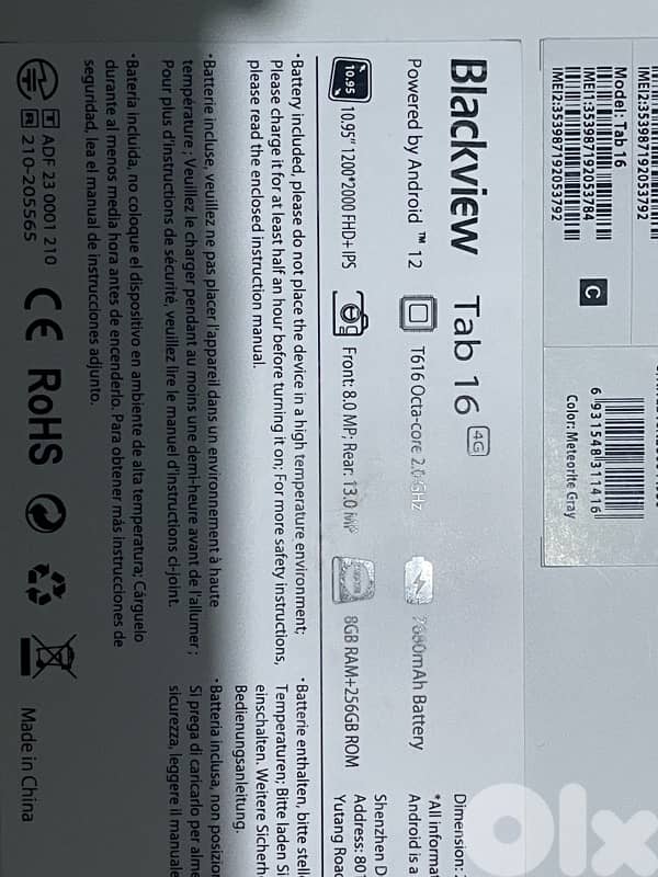 Used Blackview tablet like new 1