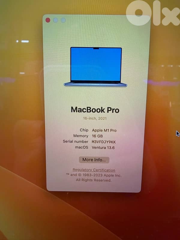Macbook Pro M1 Pro 3