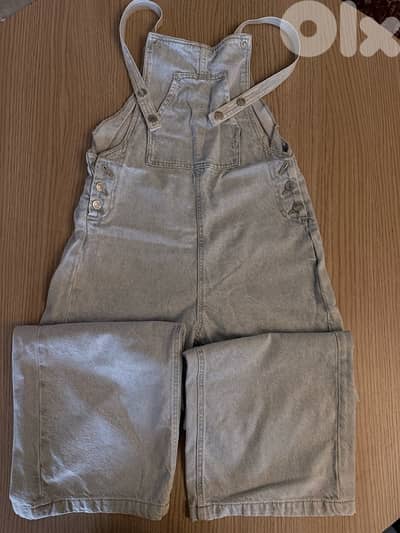 light blue stradivarius denim jumpsuit