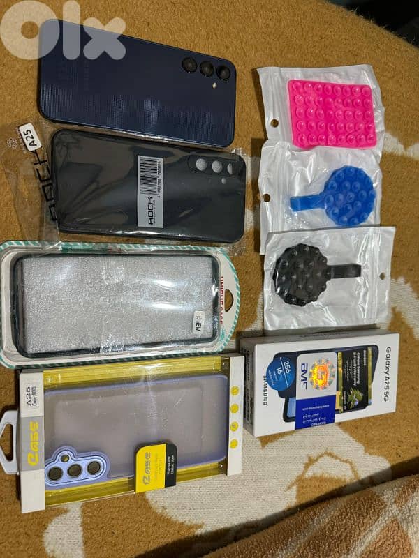 Samsung galaxy a25 256gb, 16gb ram , dark blue تلفون 1