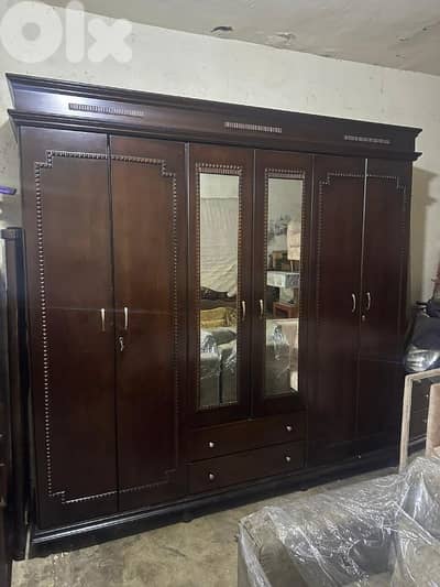 اوضة نوم خشب زان ولاتي ملبسة قشر