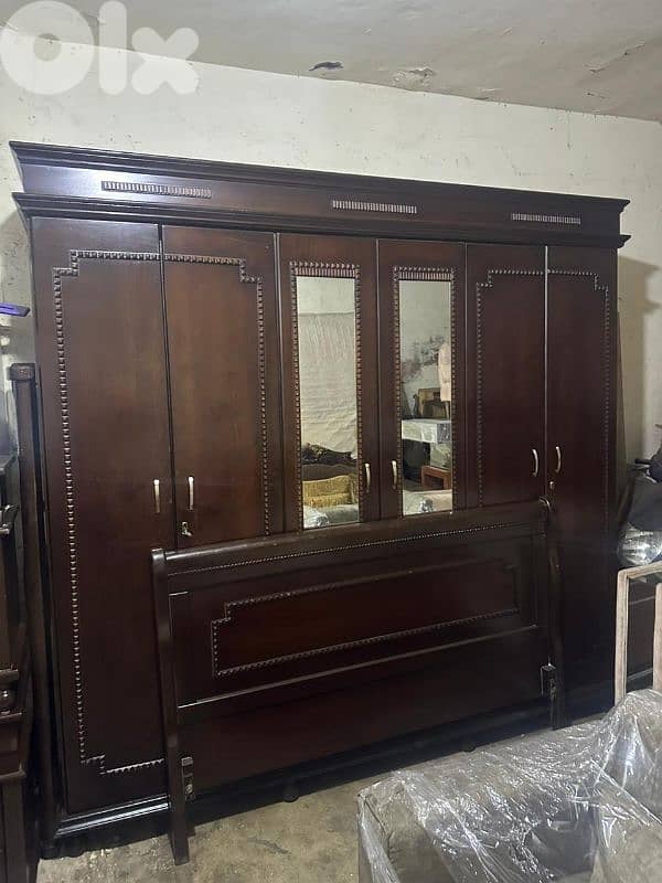 اوضة نوم خشب زان ولاتي ملبسة قشر 1