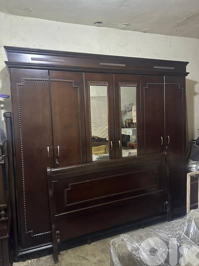 اوضة نوم شغل توصاية خشب زان ولاتي ملبسة قشر