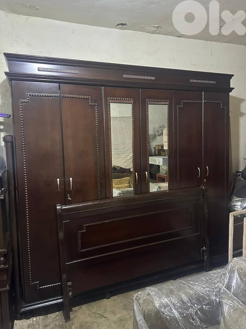 اوضة نوم شغل توصاية خشب زان ولاتي ملبسة قشر 1