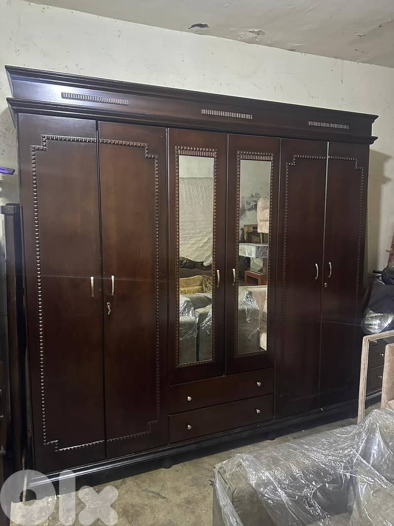 اوضة نوم شغل توصاية خشب زان ولاتي ملبسة قشر 2