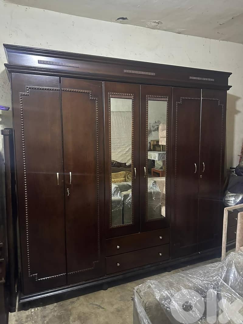 اوضة نوم شغل توصاية خشب زان ولاتي ملبسة قشر 3