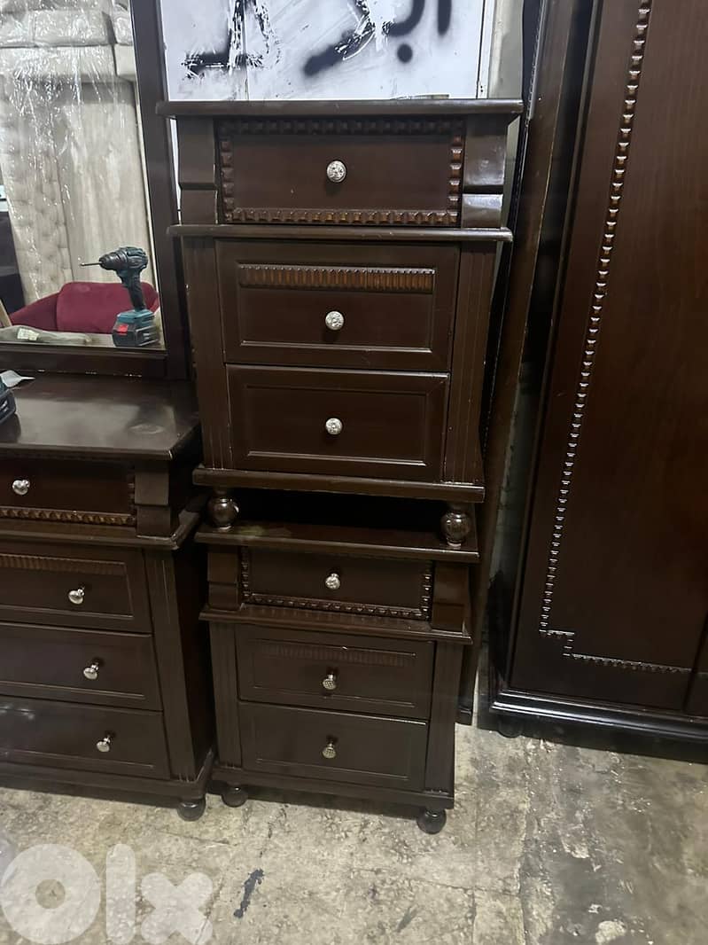 اوضة نوم شغل توصاية خشب زان ولاتي ملبسة قشر 8