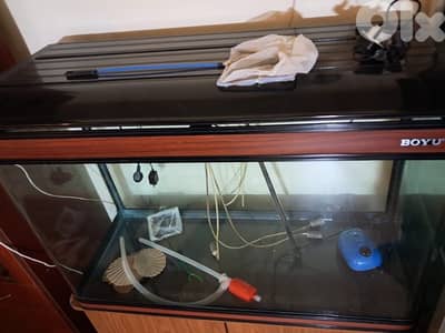 aquarium for the fish, big size with cupoard and filters