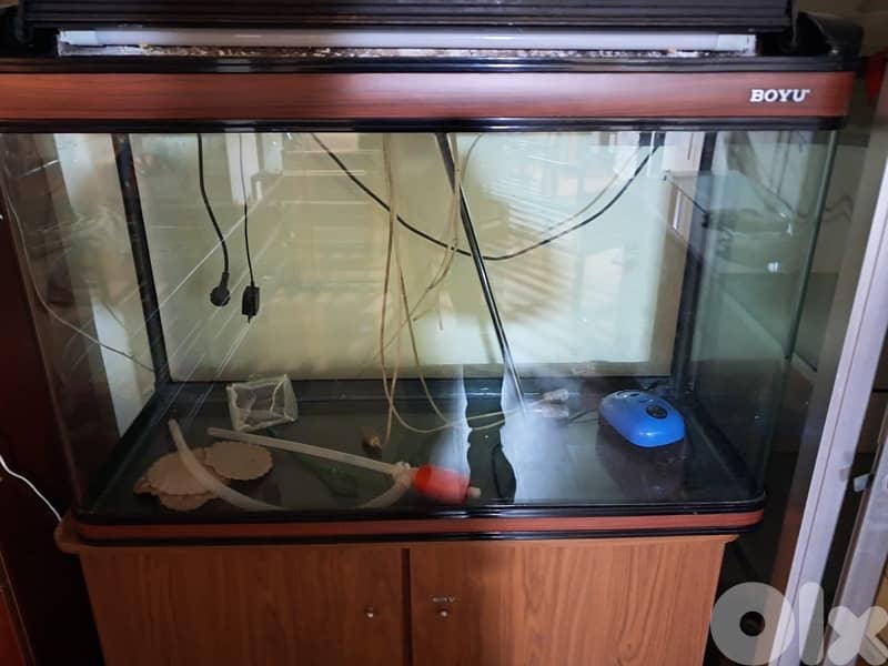 aquarium for the fish, big size with cupoard and filters 2