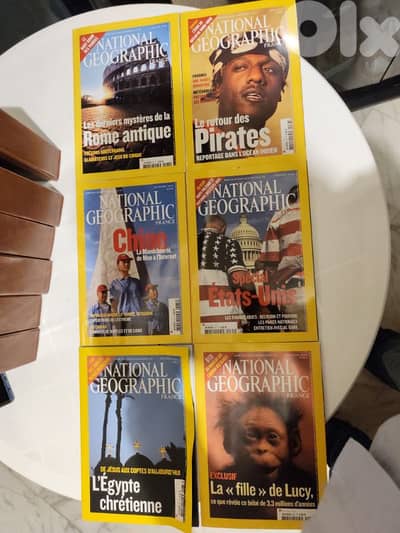 national geographic magazines,48 magazine,2007,avec 8 proteges en cuir