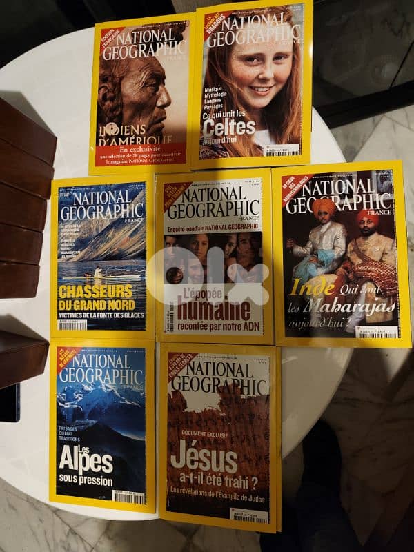 national geographic magazines,48 magazine,2007,avec 8 proteges en cuir 1