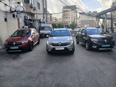 Renault Sandero Stepway 2019 للتجار ٣ سيارات (اسود احمر فضي)
