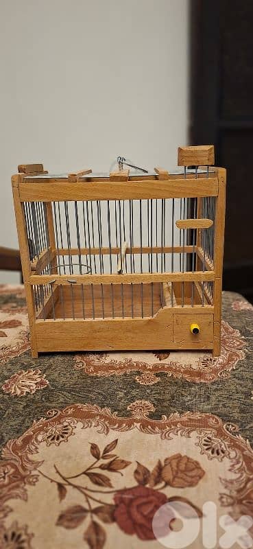 قفص حسون تفصيل خشب اصلي برازيلي
