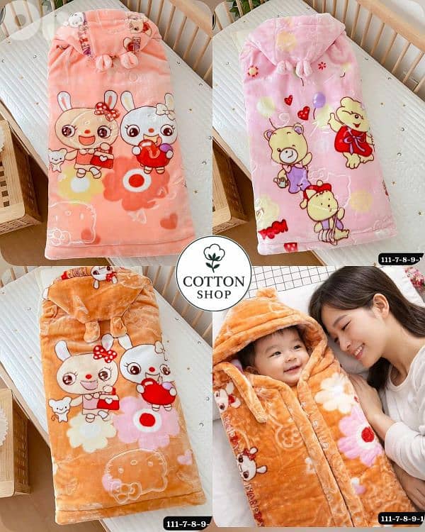 Double-Layered Thick Faux Fur Baby Blanket 1