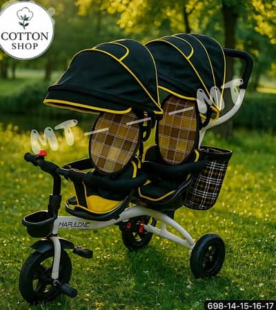 Kids' Double Tandem Tricycle