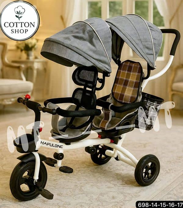 Kids' Double Tandem Tricycle 1