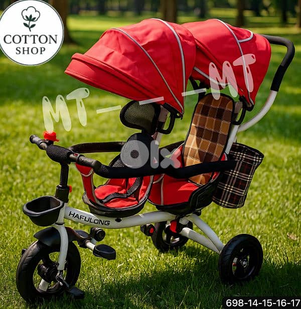 Kids' Double Tandem Tricycle 2