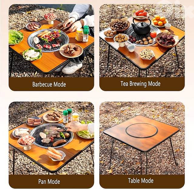 Stainless Steel 3-in-1 Grill & Fire Pit – Convertible Table System 6