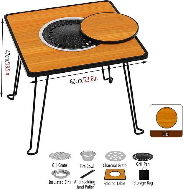 Stainless Steel 3-in-1 Grill & Fire Pit – Convertible Table System 8