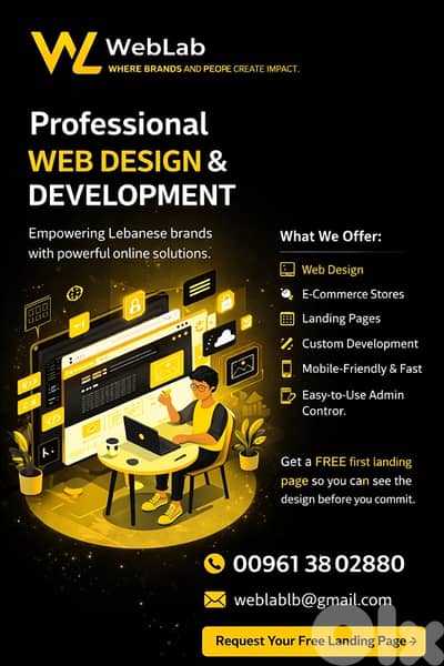 Professional Website for Your Business – Free First Page