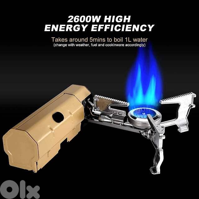2600W Kinetic Folding Stove: Stainless & Copper Alloy (Khaki Tactical) 4