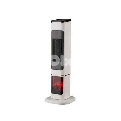 2000W Ceramic Tower Heater – Oscillating with Fireplace Glow Display