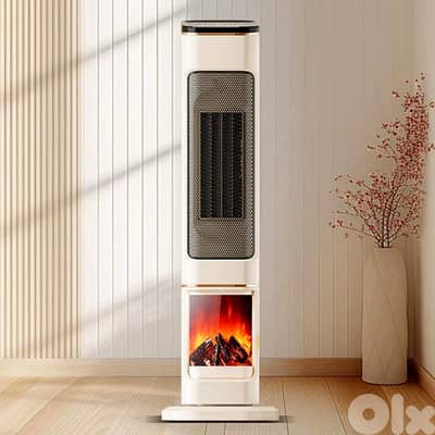 Ceramic Fireplace Tower Heater – Active Air Circulation & Oscillation