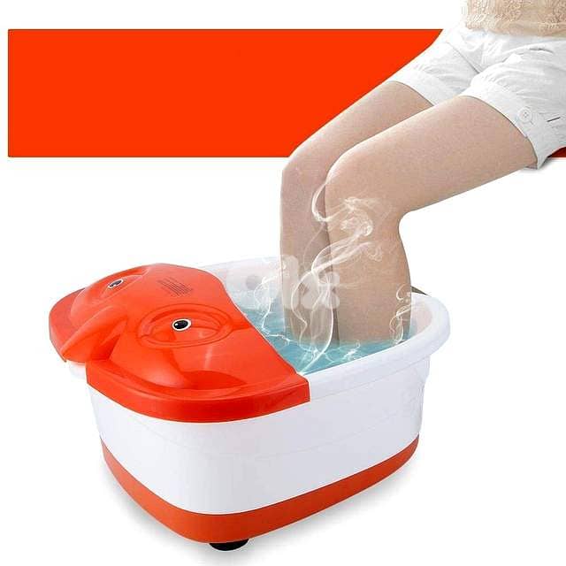 Electric Foot Spa Massager – Heated Soak w/ Infrared Rollers & Bubbles 1