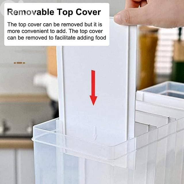 Wall-Mounted 6-Grid Grain Dispenser – 10kg Dry Food Organizer 4