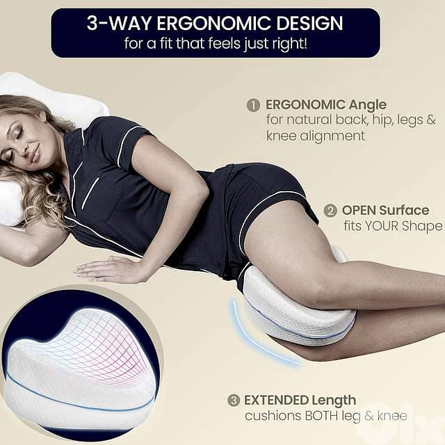 Ventilated Orthopedic Leg Pillow – Spine & Hip Alignment 1