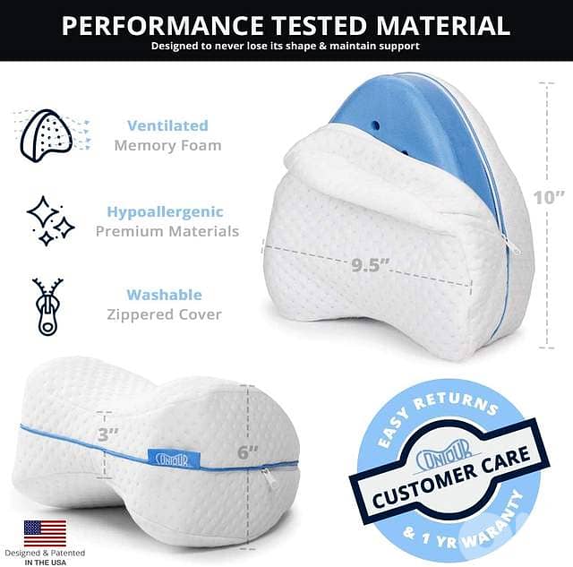 Ventilated Orthopedic Leg Pillow – Spine & Hip Alignment 7