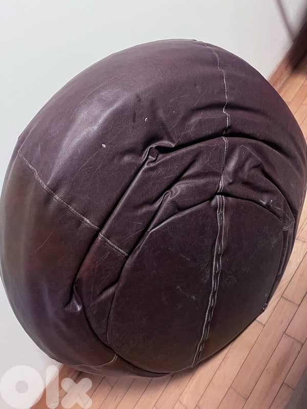 Leather pouf (bean bag) 2