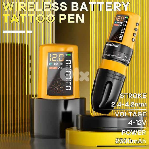 POSEIDON wireless adjustable strokes tattoo machine 4