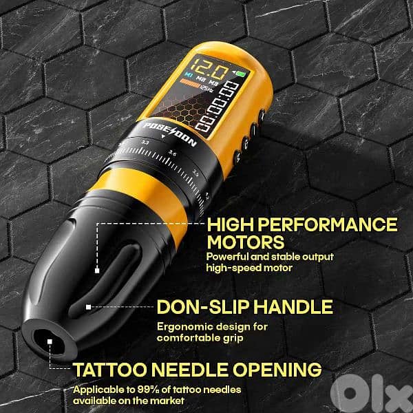 POSEIDON wireless adjustable strokes tattoo machine 5